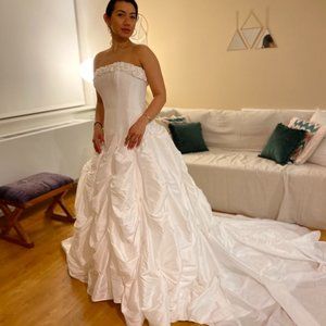Silk Wedding Dress Custom Made Ballgown